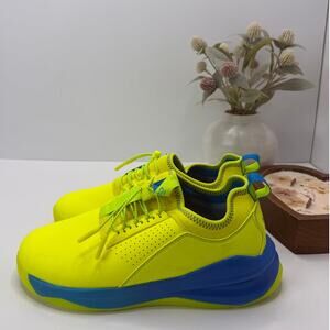 Clove Classic Nursing Sneaker Neon Yellow/Blue Women 8.5 Healthcare Medical